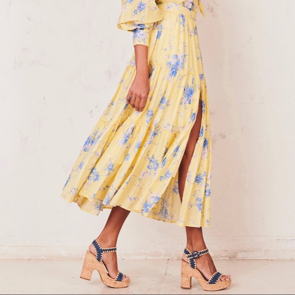 LoveShackFancy Floral Tiered Skirt - Picture 3 of 11